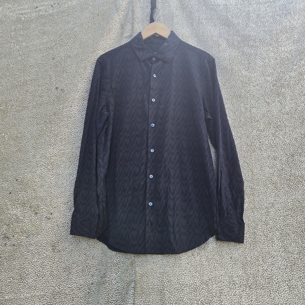 Bugatchi Black Patterned Button Down Shirt - image 1